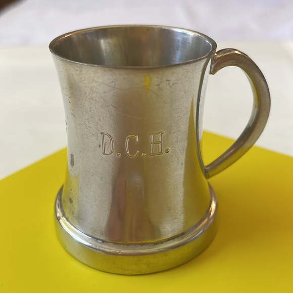 VTG made in England Pewter Glass bottom 1 1/2 oz measuring cup - Picture 10 of 10